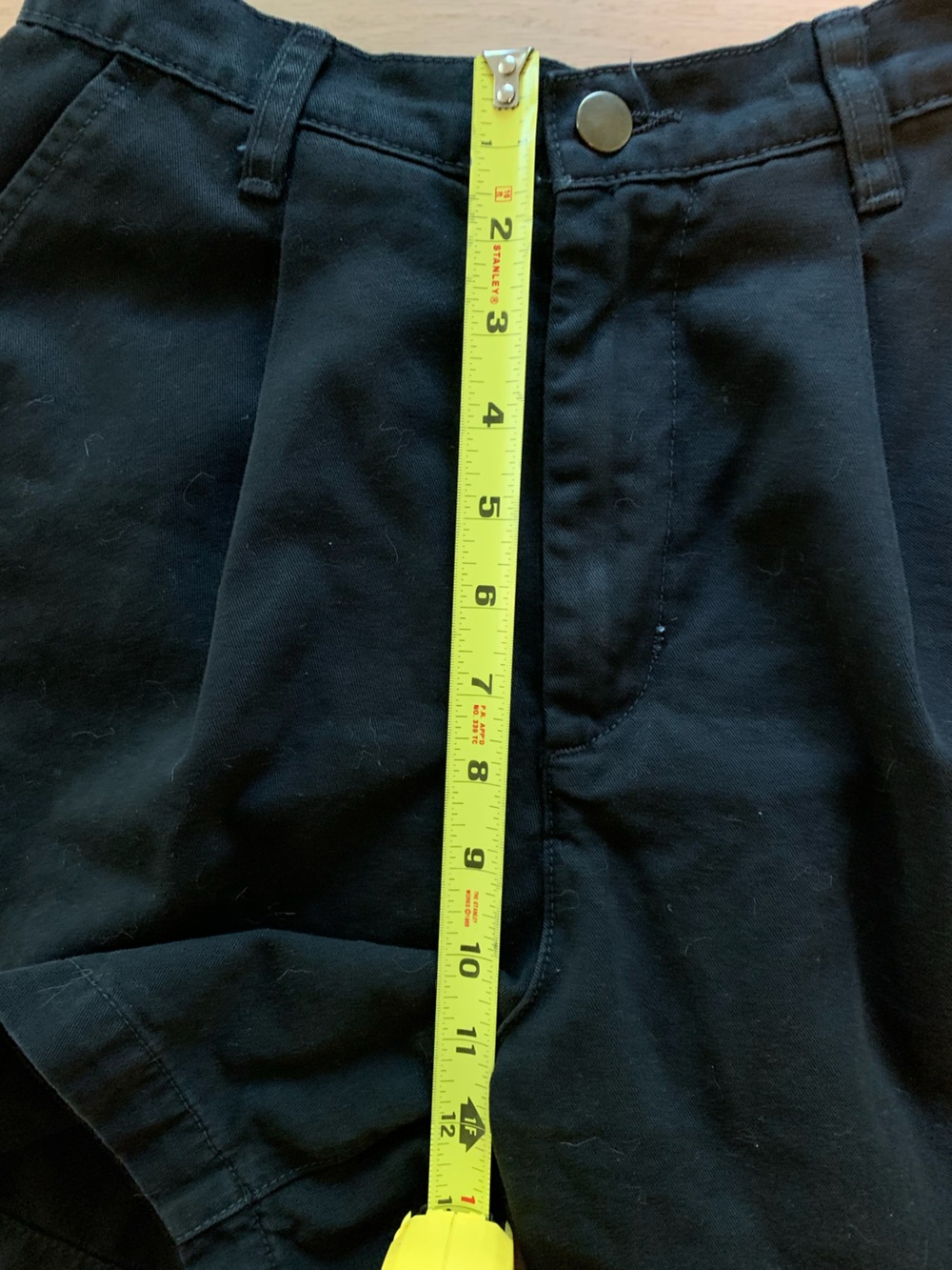 Los Angeles Apparel High-Waist Cotton Pleated Short - Black - Small - Picture 4 of 6